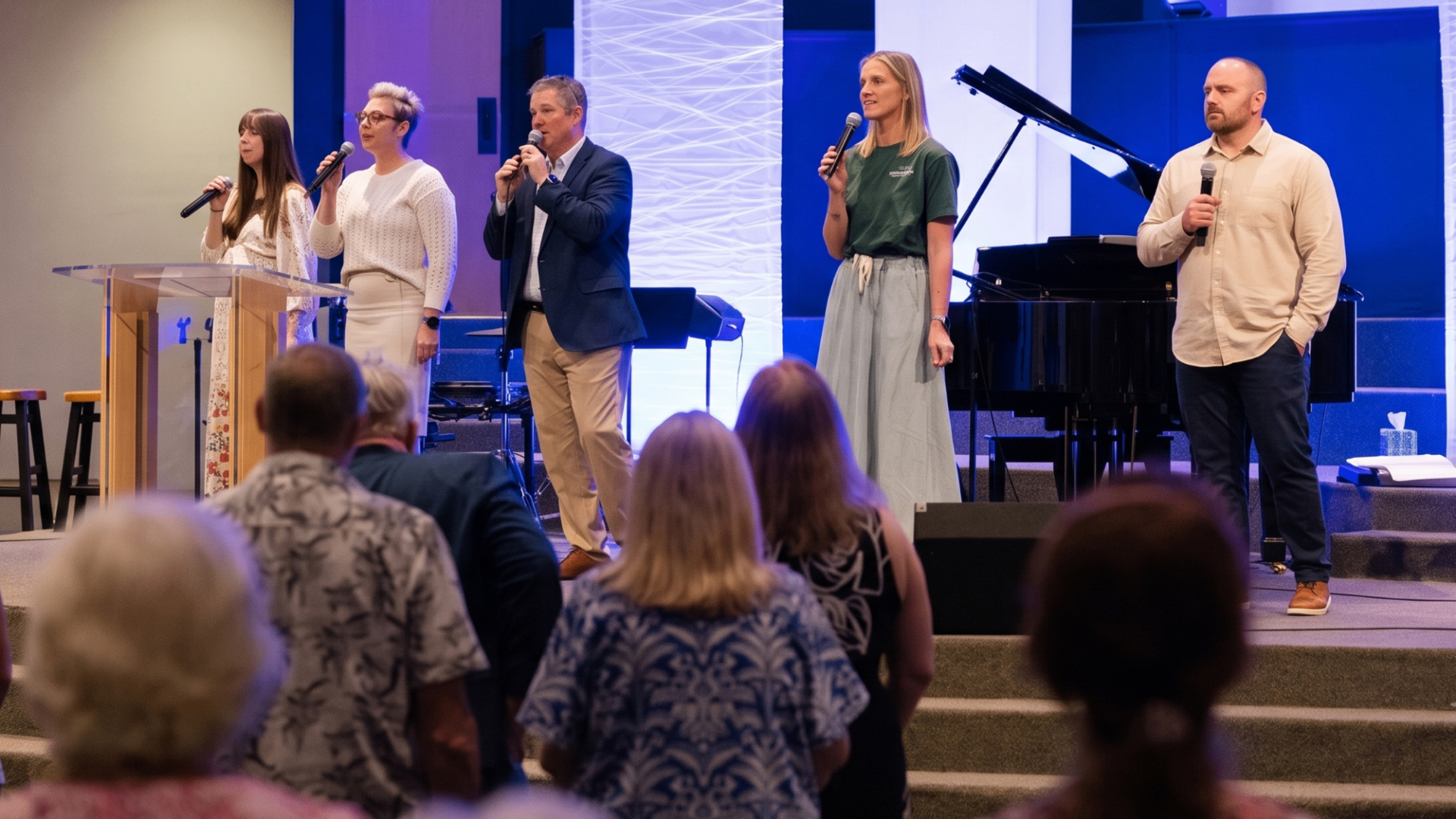 Sunday worship — contemporary songs and timeless hymns